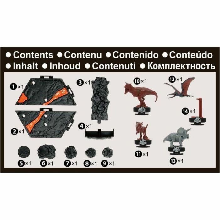 Epoch Juego de Equilibrio Jurassic World Volcano Quake Dinosaurios en Plataforma El Último en Llegar Gana 3