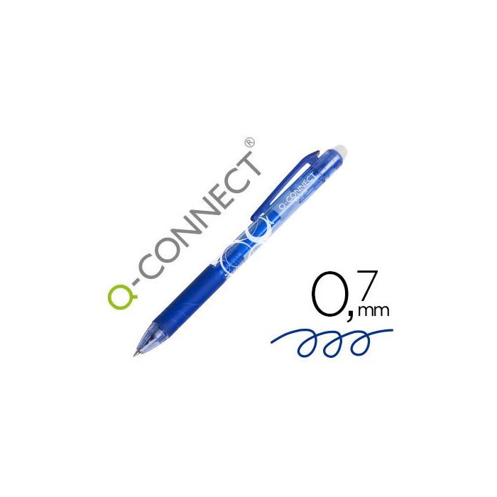 Boligrafo Q-Connect Retractil Borrable 0,7 mm Color Azul 10 unidades