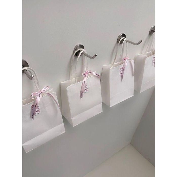 Algon Set 3 Bolsas Papel Blanco 32 x 12 x 40 cm (24 Unidades)