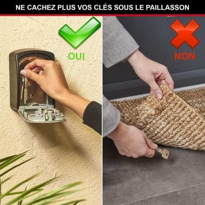 Master Lock Caja de llaves segura XL para pared, combinación 4 dígitos, resistente intemperie, para Airbnb, Negro/Gris 1 Master Lock Caja de llaves segura XL para pared, combinación 4 dígitos, resistente intemperie, para Airbnb, Negro/Gris 1