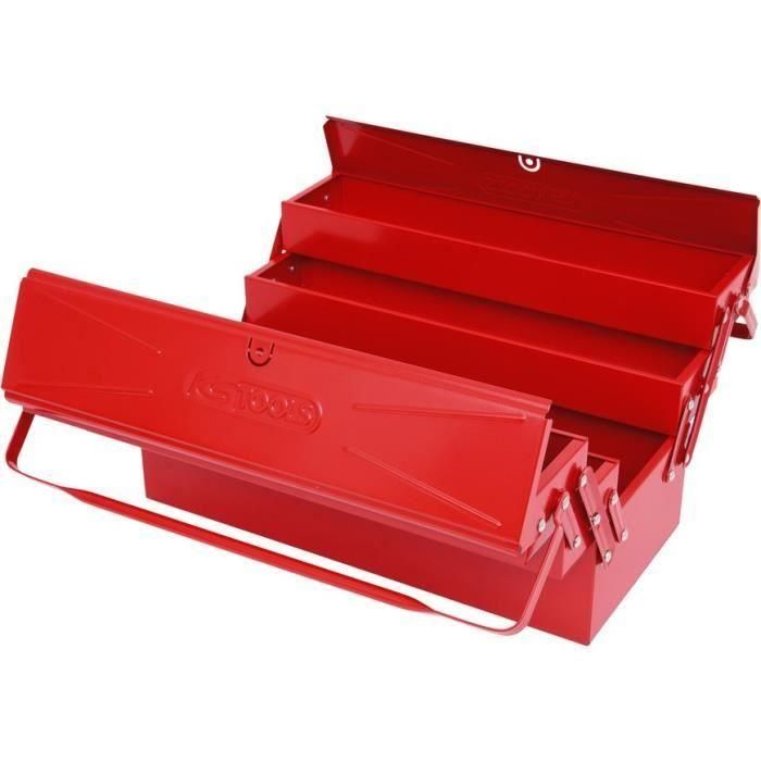 Caja de herramientas - KS TOOLS - 999.0120 - Caja metálica con 5 compartimentos - L.420 mm - Uniones remachadas 2 Caja de herramientas - KS TOOLS - 999.0120 - Caja metálica con 5 compartimentos - L.420 mm - Uniones remachadas 2