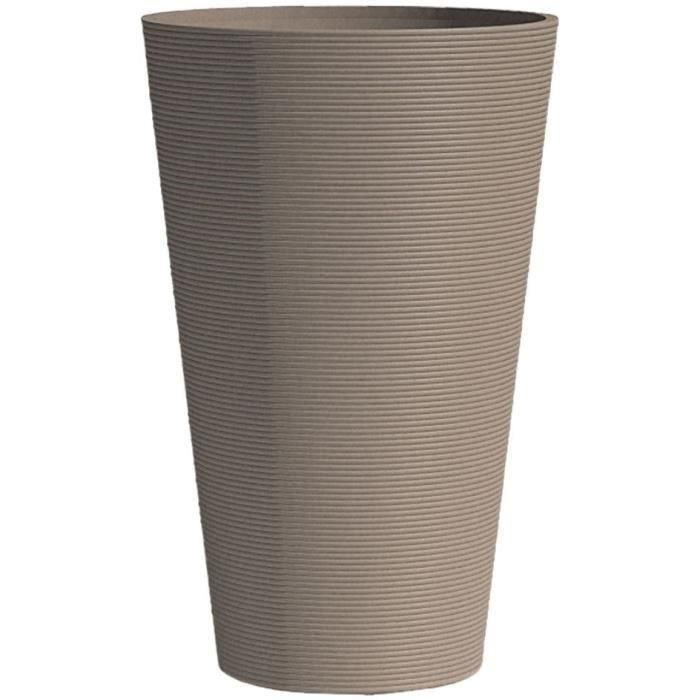 Garden Id 02041507 Maceta Alta Green Care Sense Tall Taupe 55 cm, 100% Reciclado, Resistencia UV/Heladas, 10 años Garantía