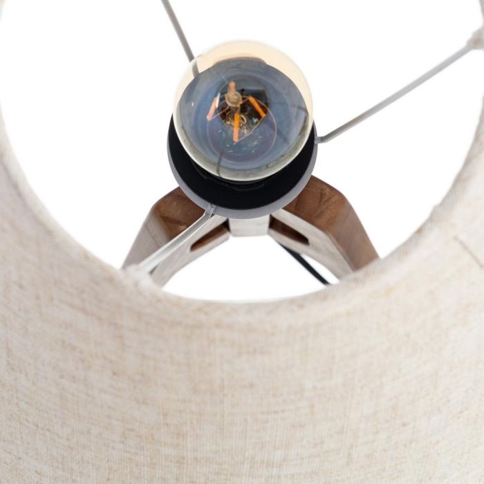 Lámpara Mesa Marrón Tejido-Madera 35 X 35 X 54 cm