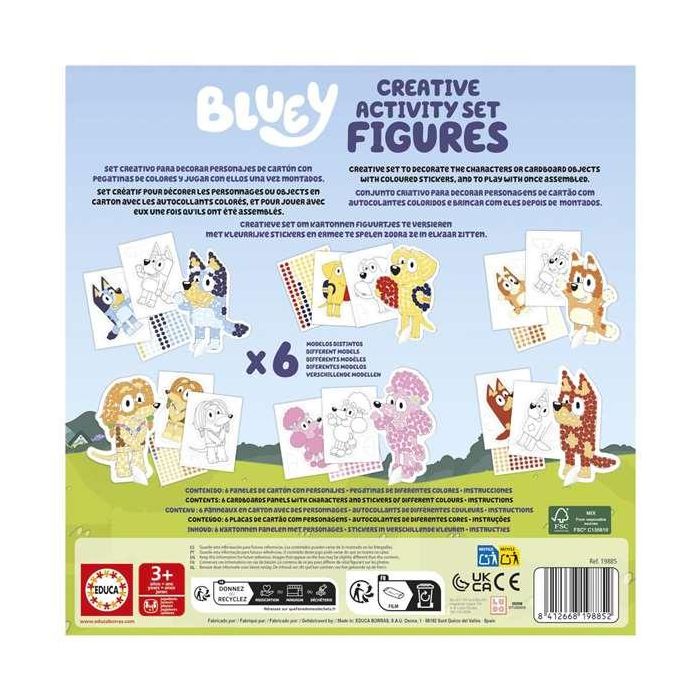 Set creativo 3D de bluey con 4 personajes diferentes ¡colorea, monta y juega! 2