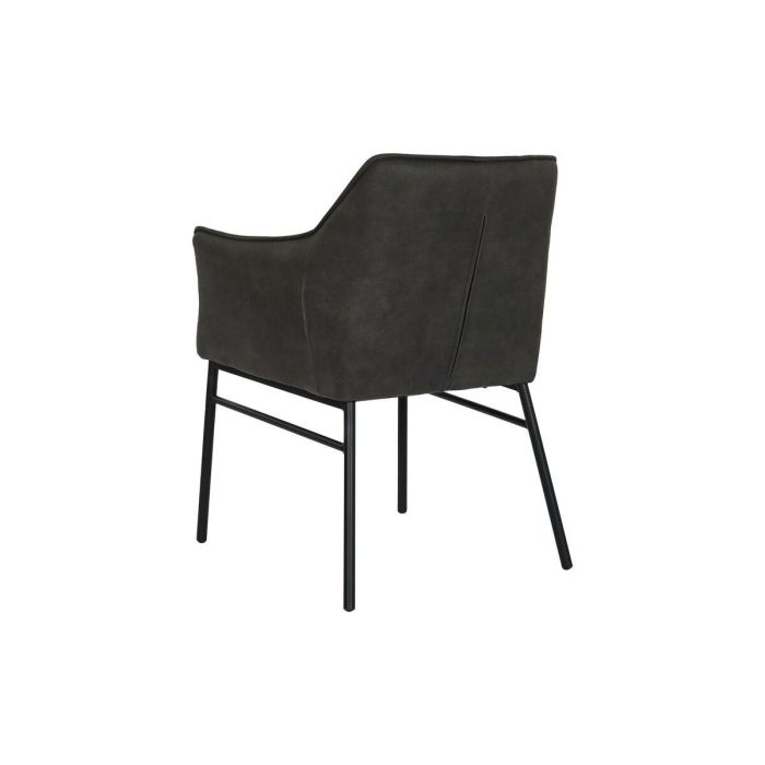 Silla Loft DKD Home Decor Marron Oscuro Negro 60 x 84 x 60 cm 2