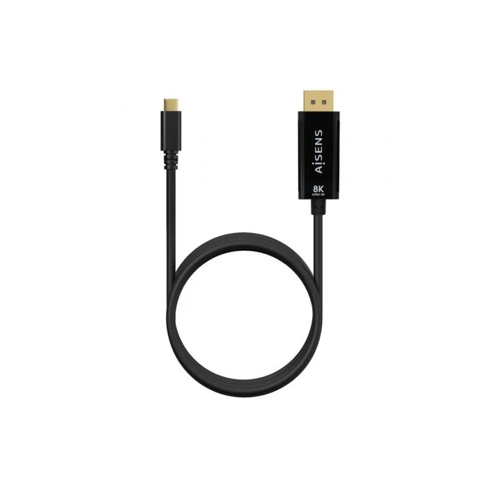 AISENS - CABLE CONVERSOR USB-C A DISPLAYPORT 8K@60HZ, USB-C/M-DP/M, NEGRO, 1.8M 2 AISENS - CABLE CONVERSOR USB-C A DISPLAYPORT 8K@60HZ, USB-C/M-DP/M, NEGRO, 1.8M 2