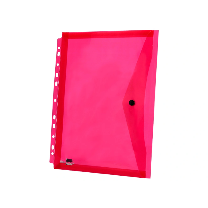 Liderpapel 36669 Carpeta Dossier Broche Polipropileno Din A4 Pack 5 Colores Surtidos Transparente Multitaladro 3