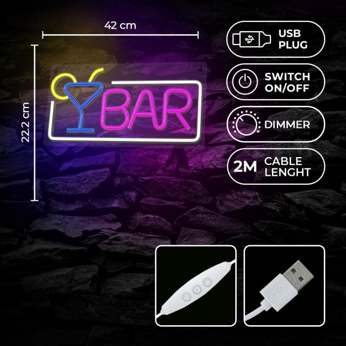 Lampara Forever Neon Plexi Led Bar 2 Lampara Forever Neon Plexi Led Bar 2