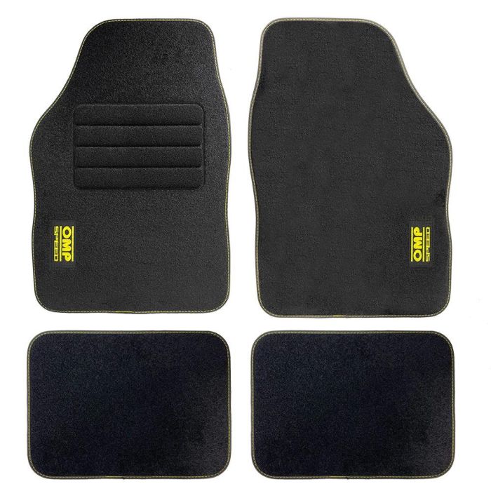 Omp Juego de Alfombrillas para Coche OMPS14070001 - Set Universal 4 Piezas Color Negro para Todo Tipo de Vehículos