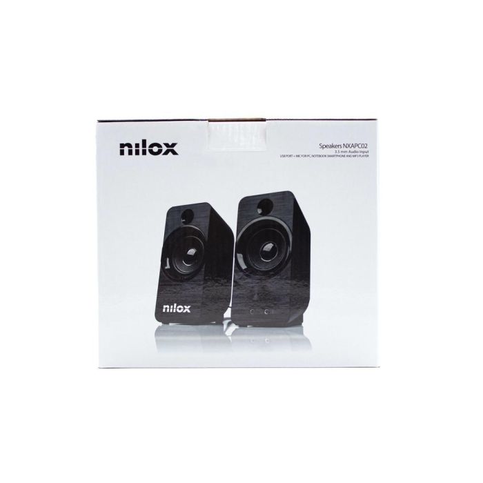 Nilox NXAPC02 Altavoces PC 6W USB Negro 6