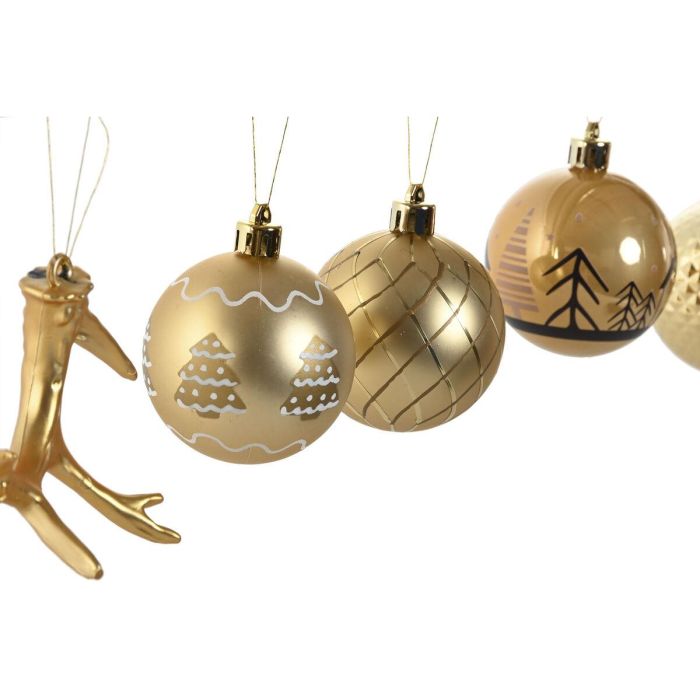 Bola Decoracion Navidad Moderna DKD Home Decor Dorado 6 x 24 x 28 cm Set de 55 3