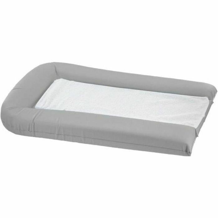 Domiva Colchón Cambiador para Bebé, de PVC Gris Perla con Espuma Gruesa, Soporte Suave y Seguro, Cómodo, Incluye 2 Esponjas