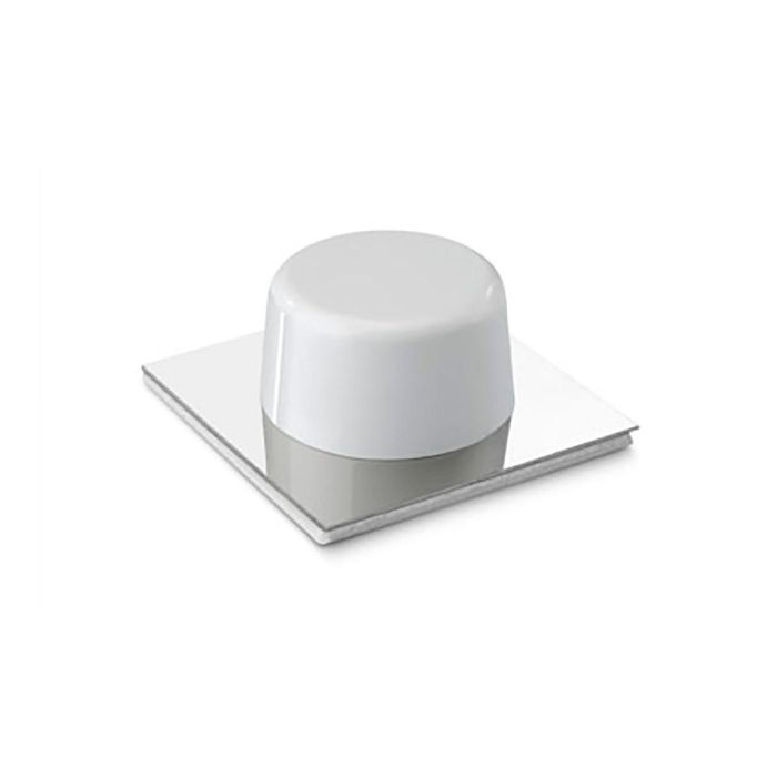 Inofix Tope de puerta adhesivo blanco-cromo, PVC y base metálica, blister 2 unid. 0 Inofix Tope de puerta adhesivo blanco-cromo, PVC y base metálica, blister 2 unid. 0
