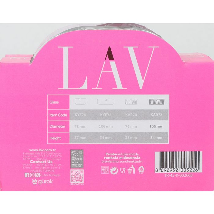 Lav Set 2 Ceniceros "Karina" 10 cm (24 Cajas)