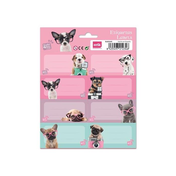 Etiqueta Escolar Erik 15,8X20 Studio Pets Dogs