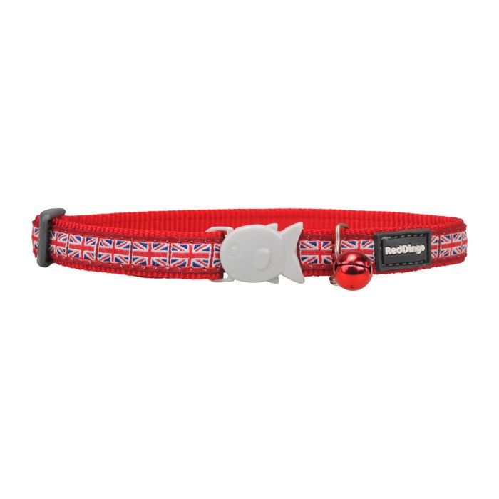Red Dingo Collar Union Jack Flag On Red 20-32 cm 12 mm 2