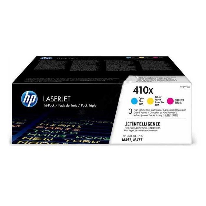 Hp Laserjet 410X-M477 Pack 3 Colores Cian-Magenta-Amarillo Alta Capacidad Hp Laserjet 410X-M477 Pack 3 Colores Cian-Magenta-Amarillo Alta Capacidad