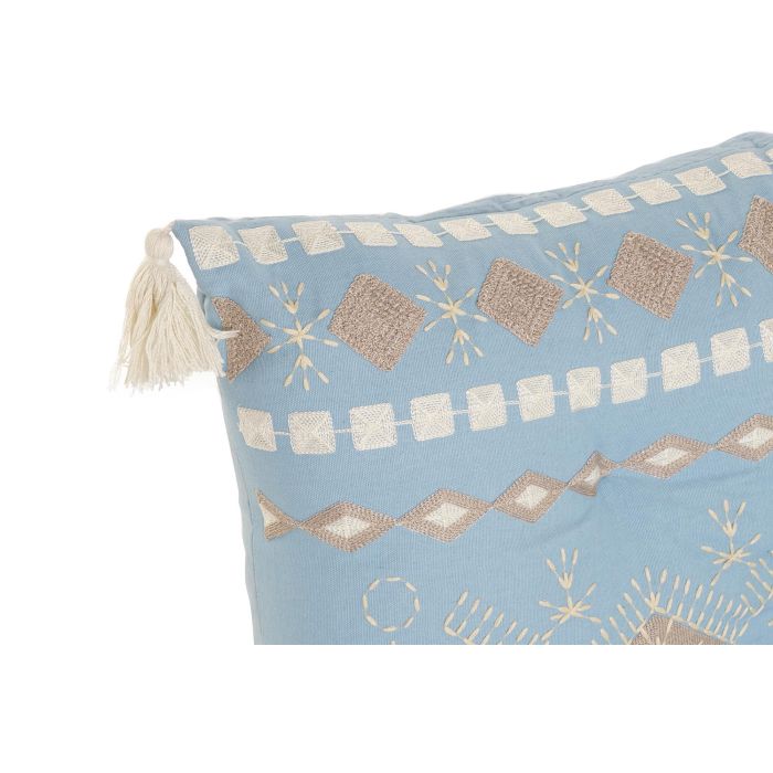DKD Home Decor Sillón Bordado Algodón Azul Celeste Colección Elape. Medidas: 74cm Largo x 150cm Ancho x 14cm Alto. Set de 4 1 DKD Home Decor Sillón Bordado Algodón Azul Celeste Colección Elape. Medidas: 74cm Largo x 150cm Ancho x 14cm Alto. Set de 4 1