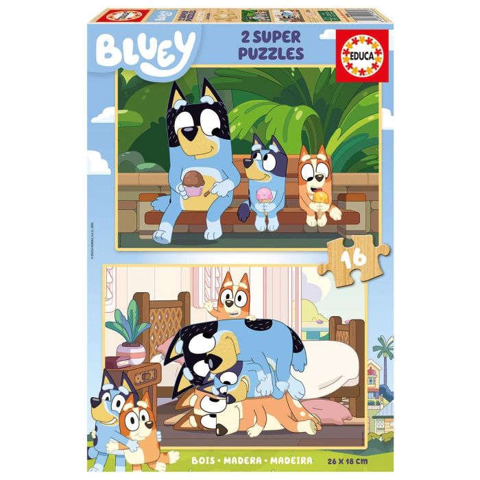 Educa Puzzle 2X16 Bluey Madera 19406 0 Educa Puzzle 2X16 Bluey Madera 19406 0