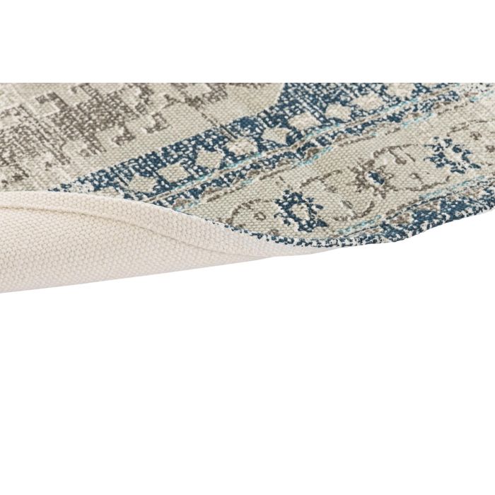 DKD Home Decor Alfombra Árabe Colección Casablanca de Poliéster Hecha a Mano con Flecos Azul Beige 900 gsm 180x120 cm 4 DKD Home Decor Alfombra Árabe Colección Casablanca de Poliéster Hecha a Mano con Flecos Azul Beige 900 gsm 180x120 cm 4
