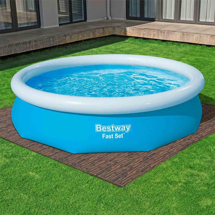 Bestway Suelo Piscina Foam Estilo Madera Retractil 12 Piezas 50x50 cm Jardin 58712 11