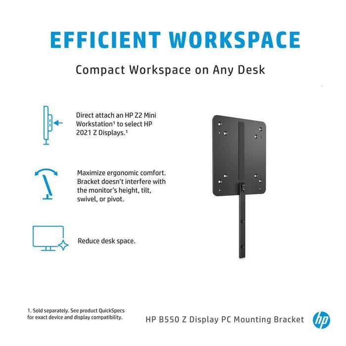 HP Soporte de Montaje para PC HP Z y Estaciones de Trabajo Z Mini para Monitores Z 3