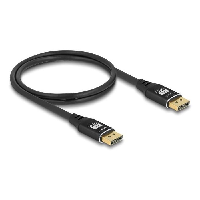 DELOCK DisplayPort Kabel 8K 60 Hz 3m schwarz Metall 1