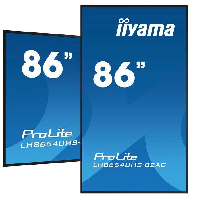 iiyama 86" 3840x2160, UHD IPS DLED panel, Haze 25% 500cd/m², Landscape and Portrait 4 iiyama 86" 3840x2160, UHD IPS DLED panel, Haze 25% 500cd/m², Landscape and Portrait 4