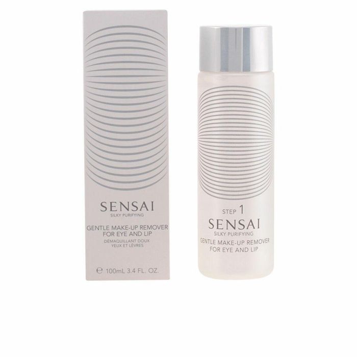 Sensai Silky Purifying Desmaquillante Suave Ojos y Labios para Maquillaje Resistente e Waterproof, Loción 100 ml