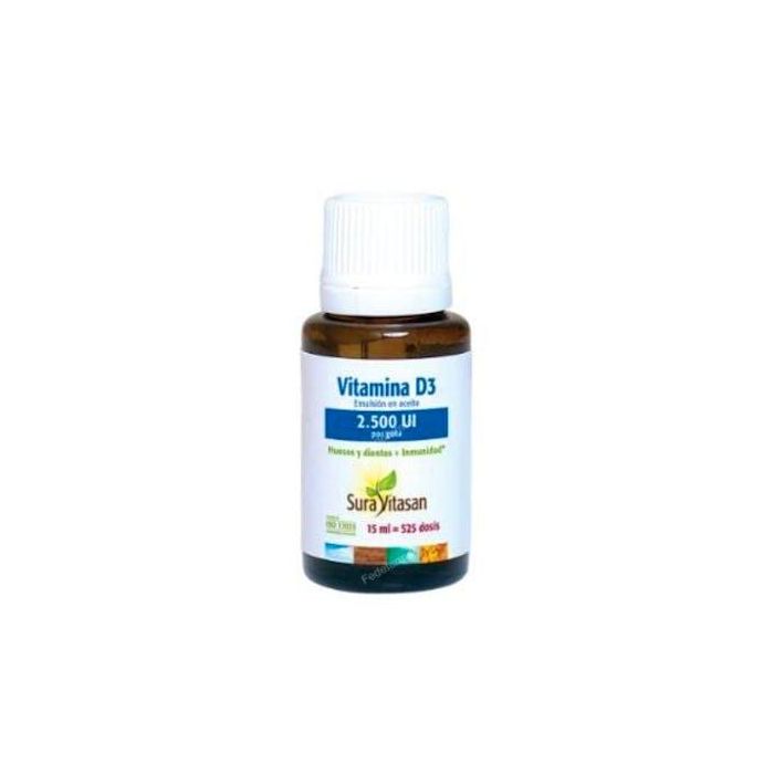 SURA VITASAN Vitamina D3 2.500 UI 15ml - Contribuye al mantenimiento de huesos y sistema inmunitario