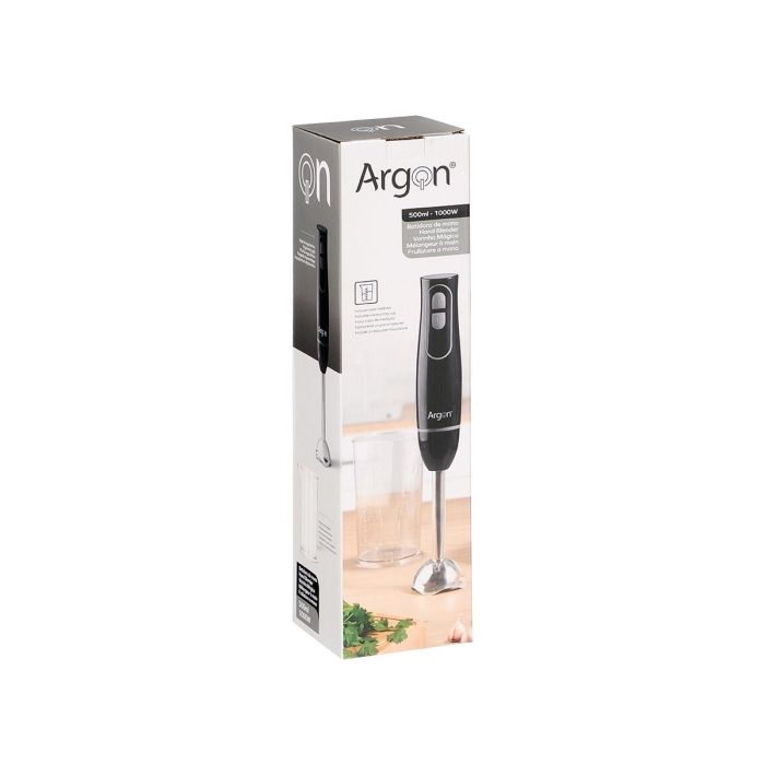 Batidora Argon 1000W, Vaso 500 ml, Gris y Negro, 6.3x36x6.3 cm (6 Unidades) 1 Batidora Argon 1000W, Vaso 500 ml, Gris y Negro, 6.3x36x6.3 cm (6 Unidades) 1