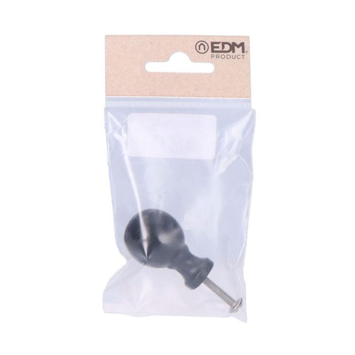 Edm Pomo Bola 25 mm Hierro Negro 1 Edm Pomo Bola 25 mm Hierro Negro 1