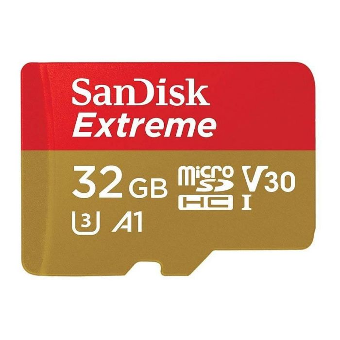 Sandisk Extreme Tarjeta MicroSDXC 32GB Clase 10 UHS-I U3 V30 Velocidad 100MB/s Lectura 90MB/s Escritura 0 Sandisk Extreme Tarjeta MicroSDXC 32GB Clase 10 UHS-I U3 V30 Velocidad 100MB/s Lectura 90MB/s Escritura 0