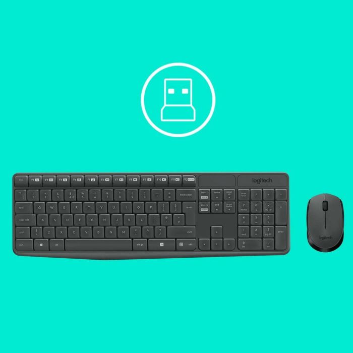 Logitech MK235 Teclado y Mouse Wireless Portugués - Duración de Pilas Prolongada, Tecnología Inalámbrica Fiable 23 Logitech MK235 Teclado y Mouse Wireless Portugués - Duración de Pilas Prolongada, Tecnología Inalámbrica Fiable 23