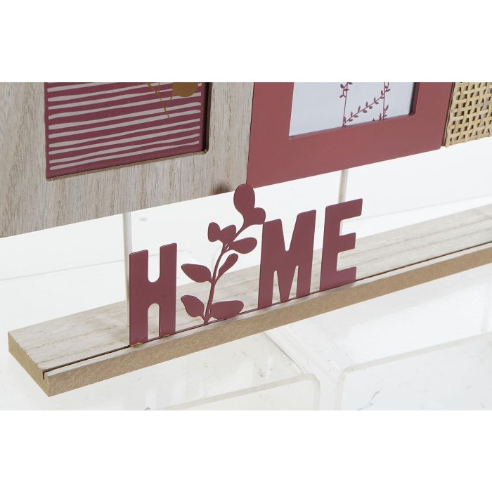 DKD Home Decor Juego de 4 Marcos Multifoto Shabby para 2 Fotos, de MDF y Cristal, Rosa Natural, 42x27x5 cm 2 DKD Home Decor Juego de 4 Marcos Multifoto Shabby para 2 Fotos, de MDF y Cristal, Rosa Natural, 42x27x5 cm 2