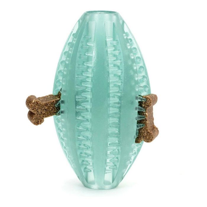 Gloria Pelota Dental Rugby TPR para Perros 9cm. Juguete Resistente Limpieza Dientes Anti Sarro Rellenable Premios Ansiedad 10 Gloria Pelota Dental Rugby TPR para Perros 9cm. Juguete Resistente Limpieza Dientes Anti Sarro Rellenable Premios Ansiedad 10