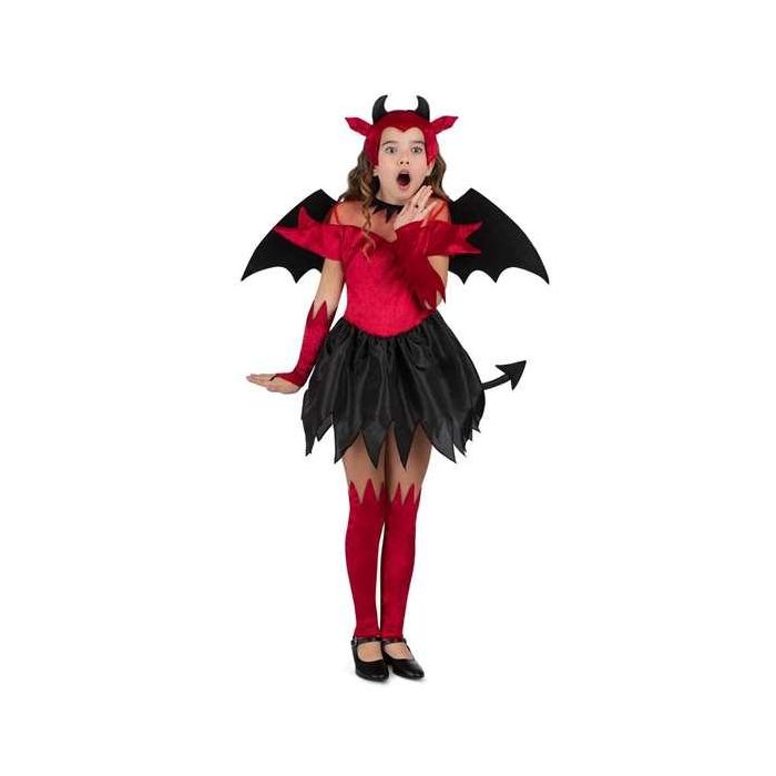 Disfraz diablesa tocado, alas, vestido con cola, guantes y calientapiernas talla 7-9 y 5 Disfraz diablesa tocado, alas, vestido con cola, guantes y calientapiernas talla 7-9 y 5