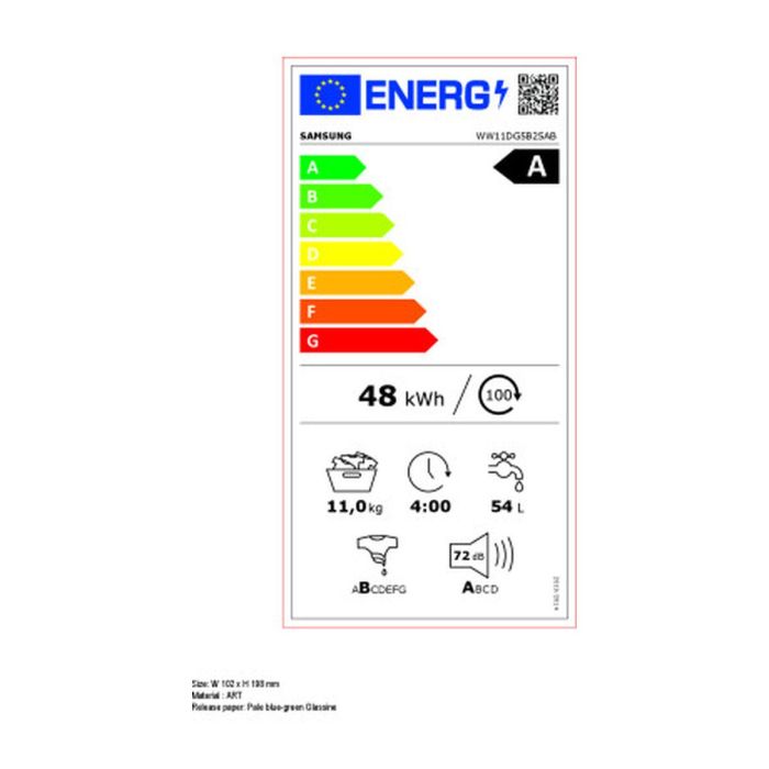 Lavadora Samsung WW11DG5B25ABEC 1400 rpm 11 Kg 1