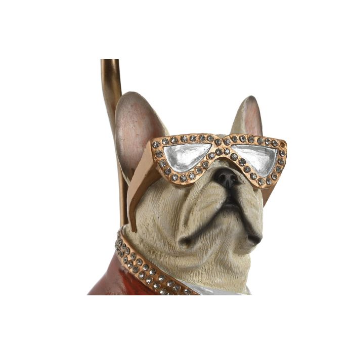 DKD Home Decor Lámpara Sobremesa Perro Blanco Rojo 26 x 46 x 26 cm Resina Metal 1