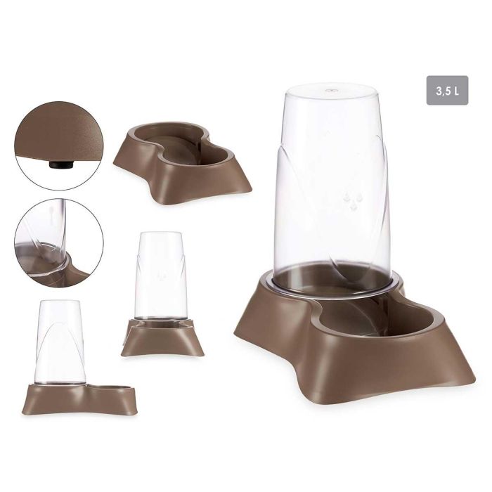 Comedero Bebedero Mascow 3,5L Plastico 21.5x32.5x32.5 cm Beige Antideslizante (4 Unidades) Comedero Bebedero Mascow 3,5L Plastico 21.5x32.5x32.5 cm Beige Antideslizante (4 Unidades)