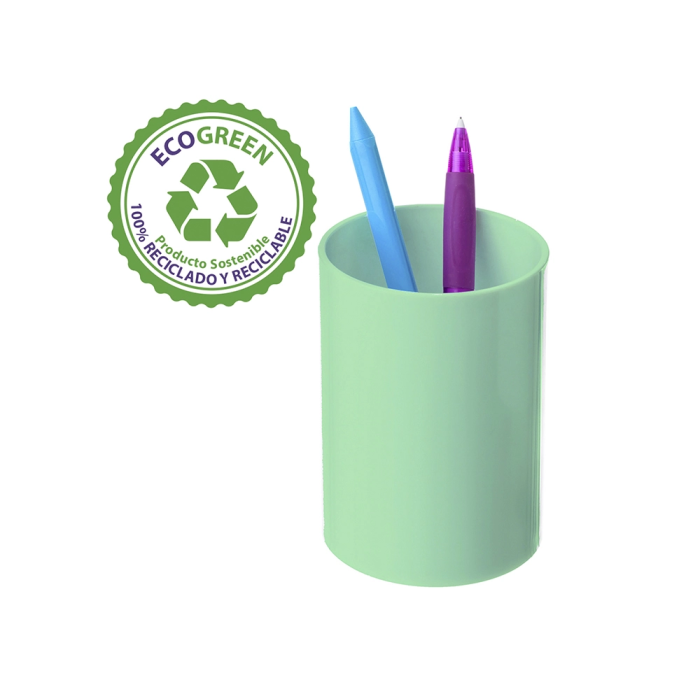 Archivo 2000 Portalápices Ecogreen Reciclado Verde Pastel 75x105 mm 1