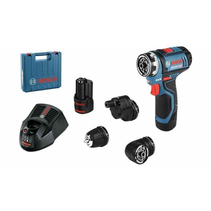 Taladro Atornillador BOSCH PROFESSIONAL Flexiclic GSR 12V-15 FC + 2 baterías 2,0Ah + GAL 1230 CC 7