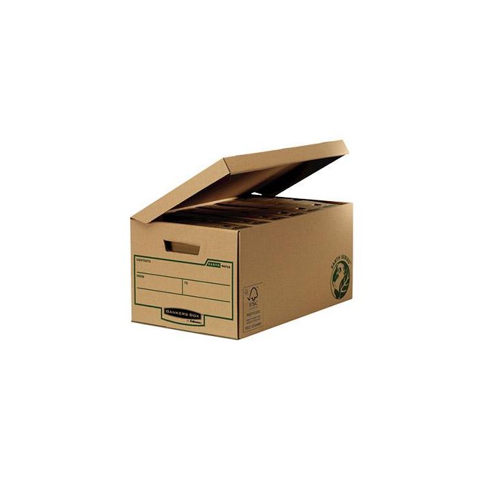 Cajon Fellowes Carton Reciclado Para Almacenamiento De Archivadores Capacidad 6 Cajas De Archivo 80 mm