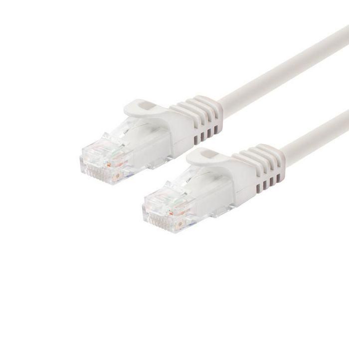 LOGON PROFESSIONAL Cable Patch CAT6A U/UTP Sin Blindaje, Bajo Humo Cero Halógenos (LSOH), 2x RJ-45, 7 Metros, Marfil