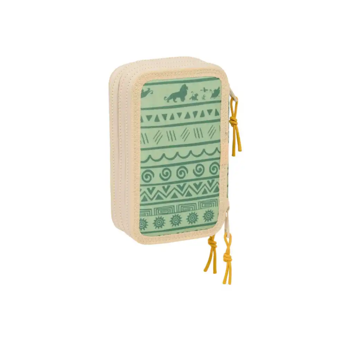 Plumier Triple Mufasa Verde Beige 12,5 x 19,5 x 5,5 cm 37 Piezas 1