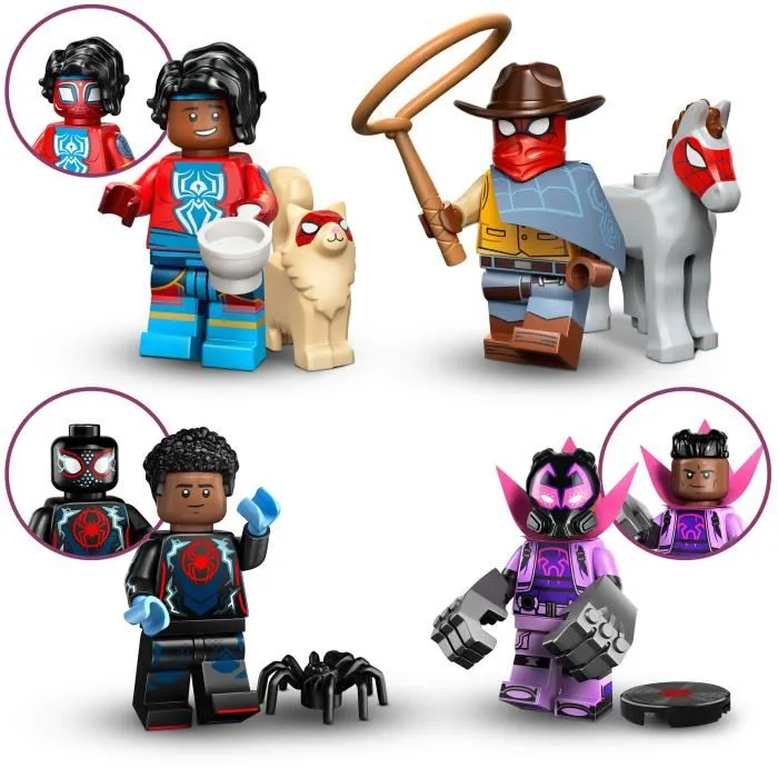 Lego Caja 71050 Spider-Man: Across the Spider-Verse Minifiguras Coleccionables Set para Niños 5+ 3 Lego Caja 71050 Spider-Man: Across the Spider-Verse Minifiguras Coleccionables Set para Niños 5+ 3