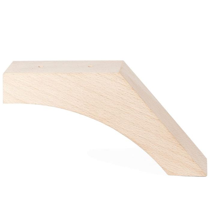Q&Q Pata de Madera Boomerang 105 mm Natural para Sofás y Muebles 1