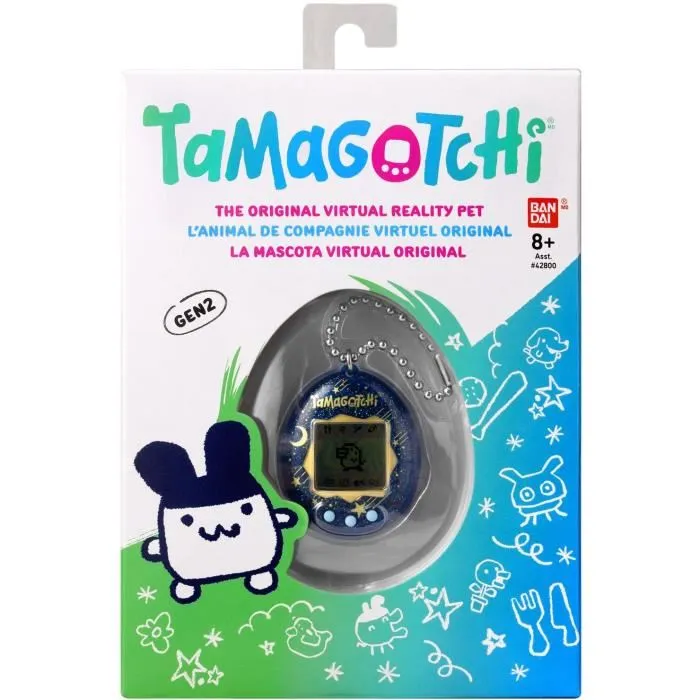 Bandai Tamagotchi original BAN1695823145961 Noche estrellada mascota electrónica virtual con pantalla a color, 3 botones y juegos 3