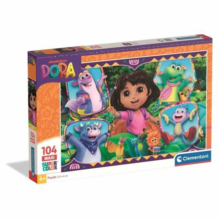Clementoni CLE8005125250776 Puzzle Maxi Dora la Exploradora 104 Piezas