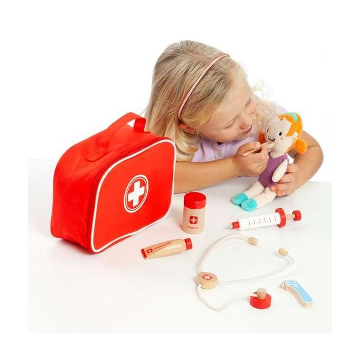 Maletin doctor con 7 accesorios de madera 23x16x8 cm 3 Maletin doctor con 7 accesorios de madera 23x16x8 cm 3
